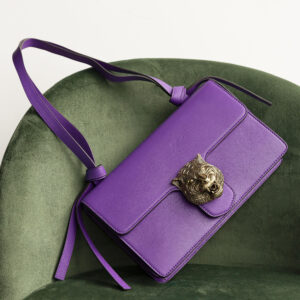 Bolsa Gucci Animalier Roxa