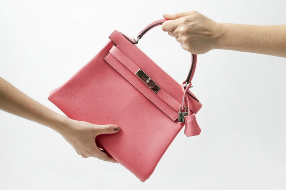 Bolsa da Hermés rosa